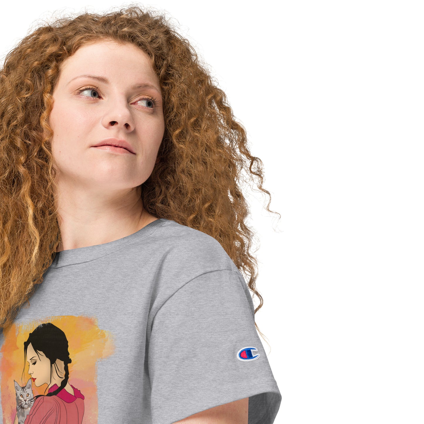 Girl With Cat Crop Top