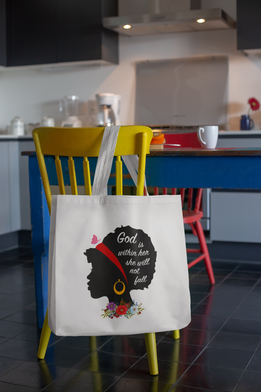 God Is Within Her She Will Not Fall Tote bag