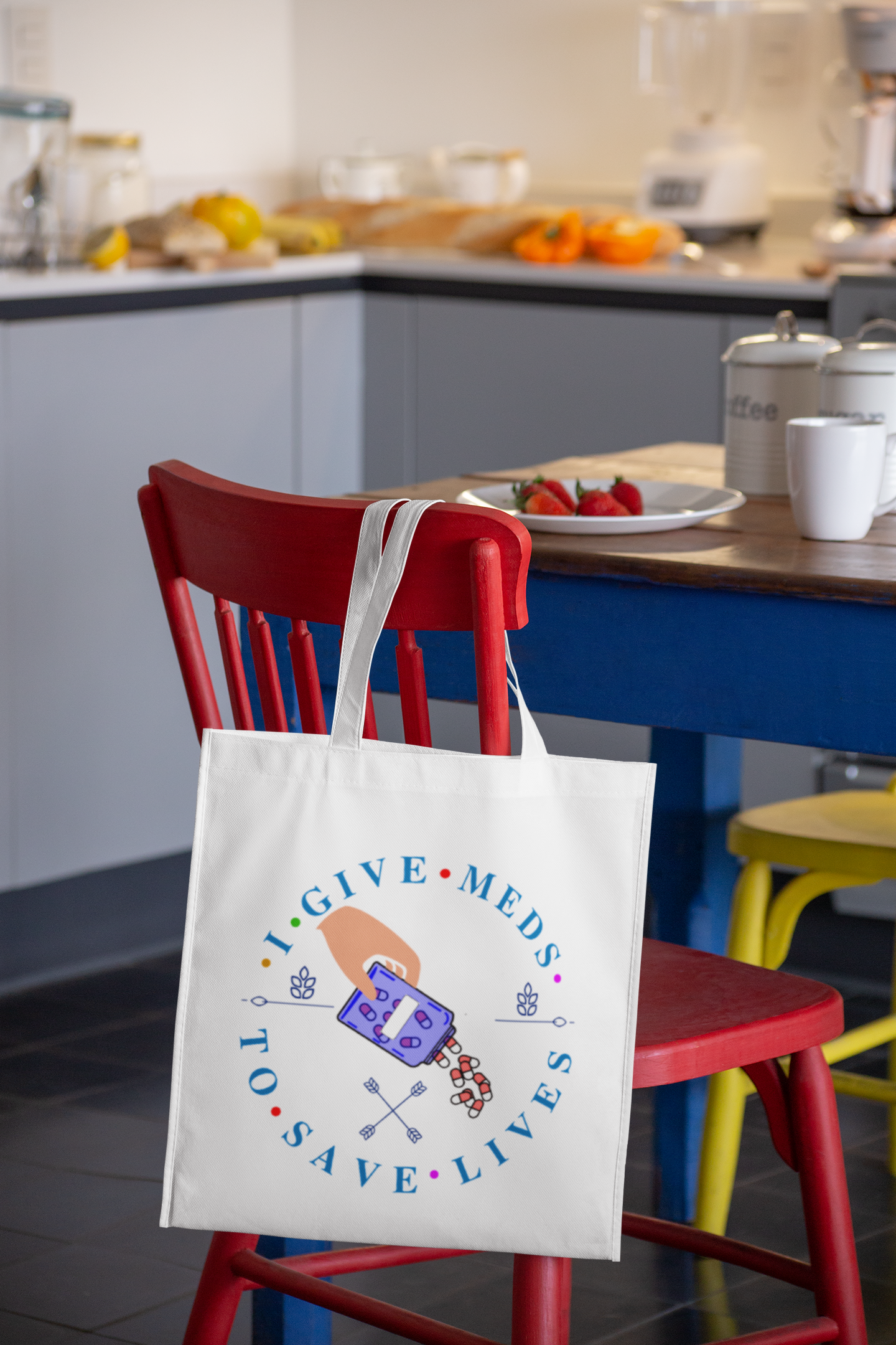I Give Meds To Save Lives Tote bag