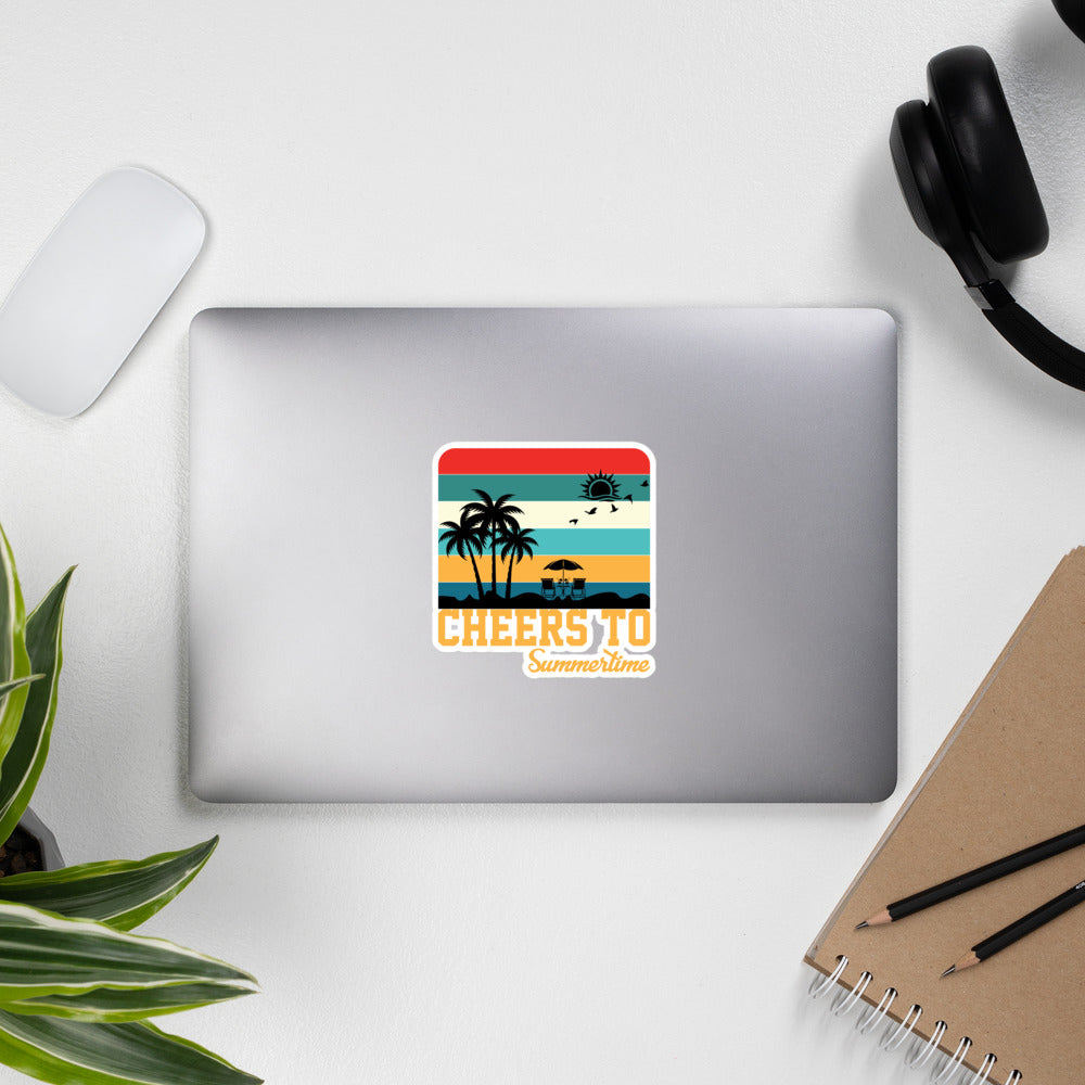 Cheers To Summertime Bubble-free stickers