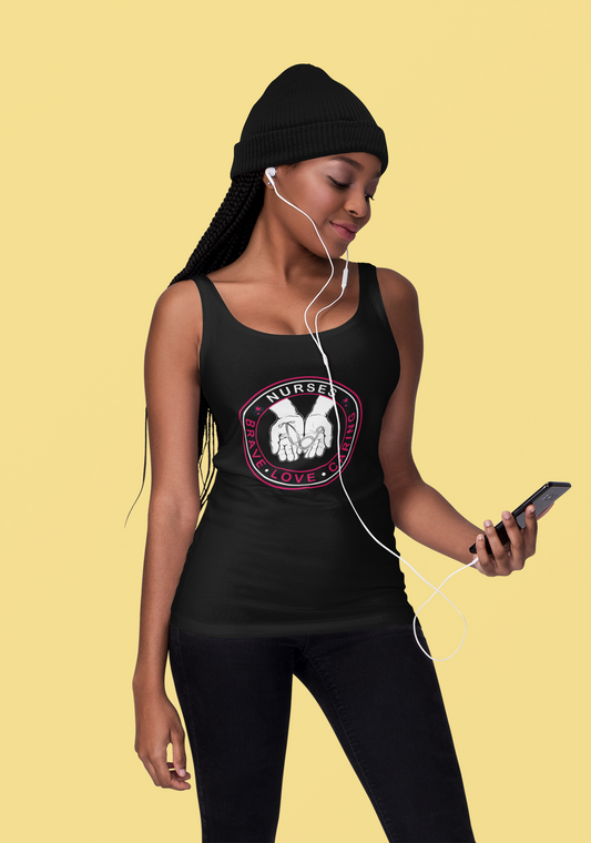 Nurses Brave Love Caring Women's Racerback Tank