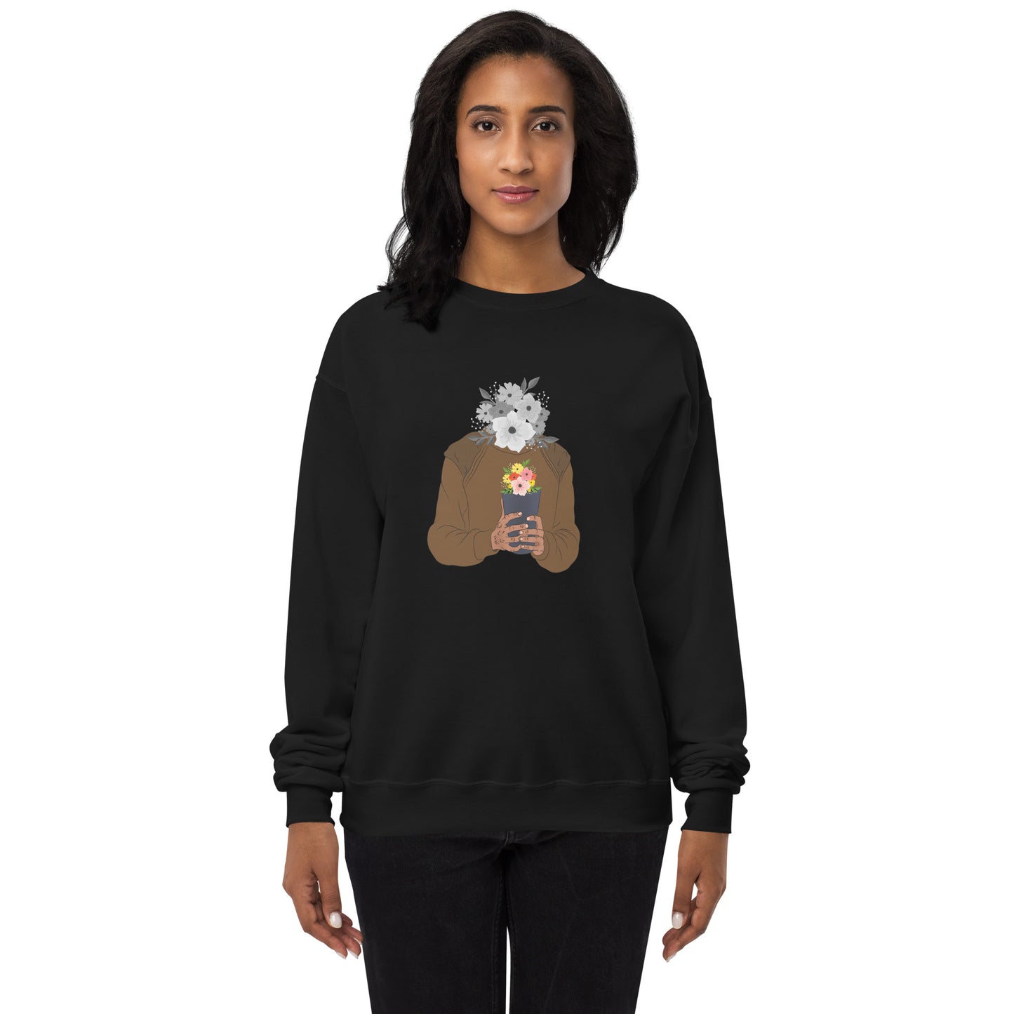 Flowers Unisex fleece sweatshirt
