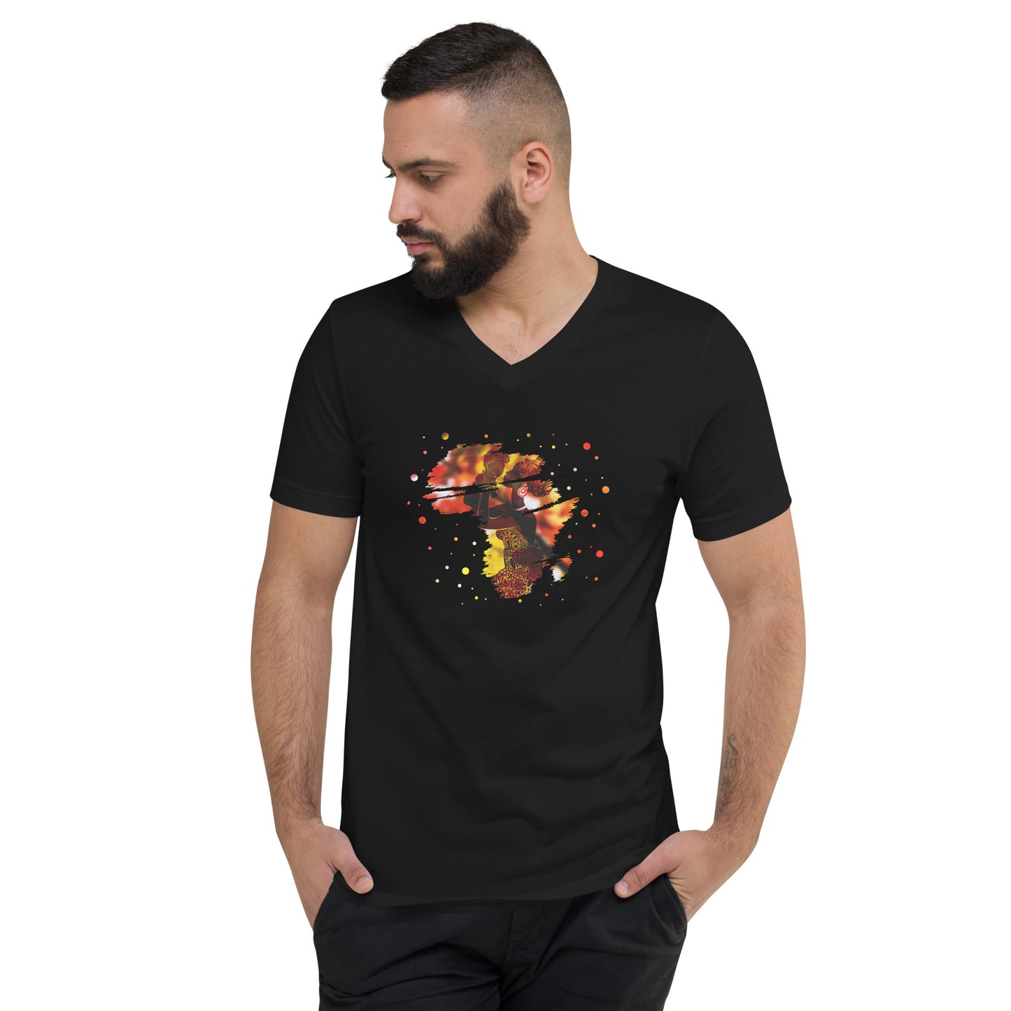 Mom With Child Men's V-Neck T-Shirt