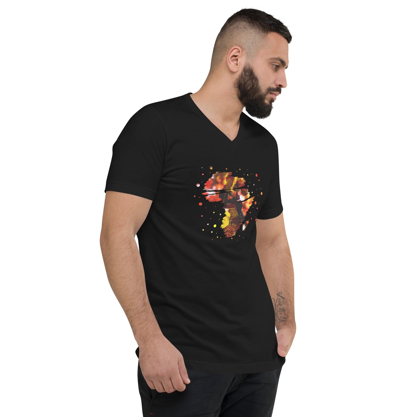 Mom With Child Men's V-Neck T-Shirt