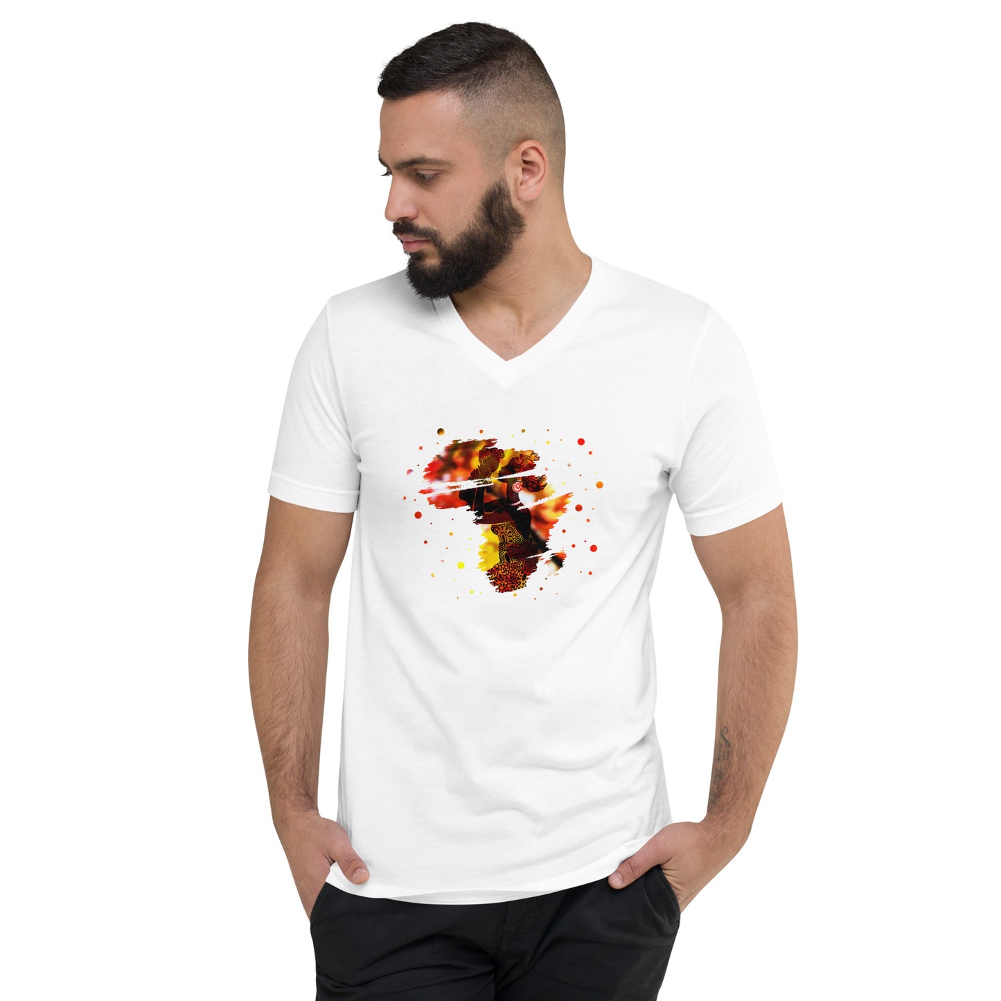 Mom With Child Men's V-Neck T-Shirt