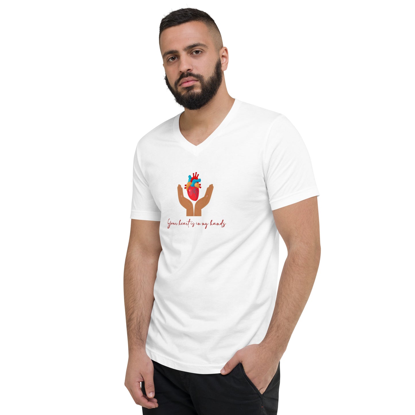 Your Heart Is In My Hands Men's V-Neck T-Shirt