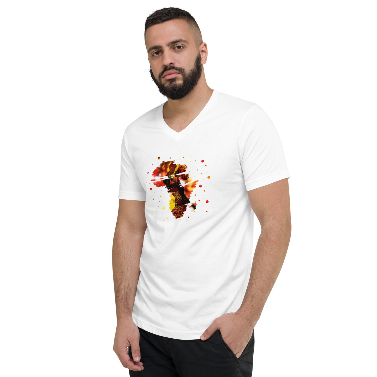 Mom With Child Men's V-Neck T-Shirt
