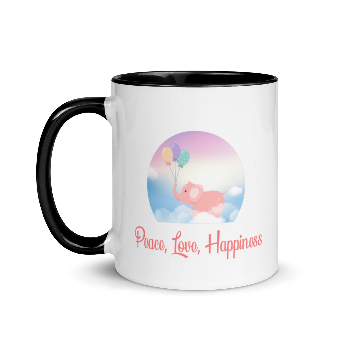 Peace, Love, Happiness Mug