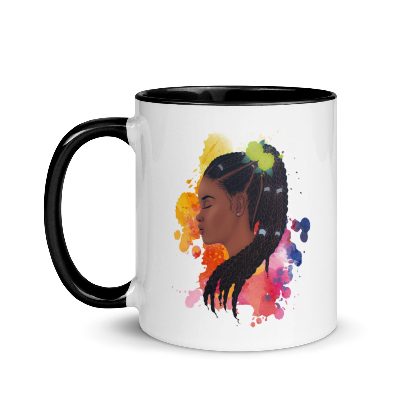 Beautiful Girl Mug with Color Inside