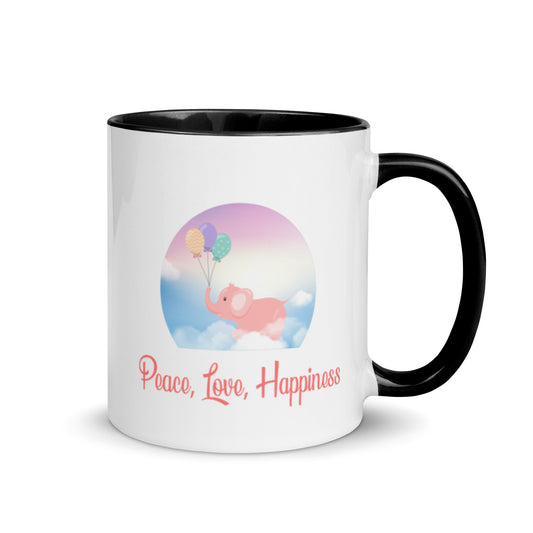 Peace, Love, Happiness Mug