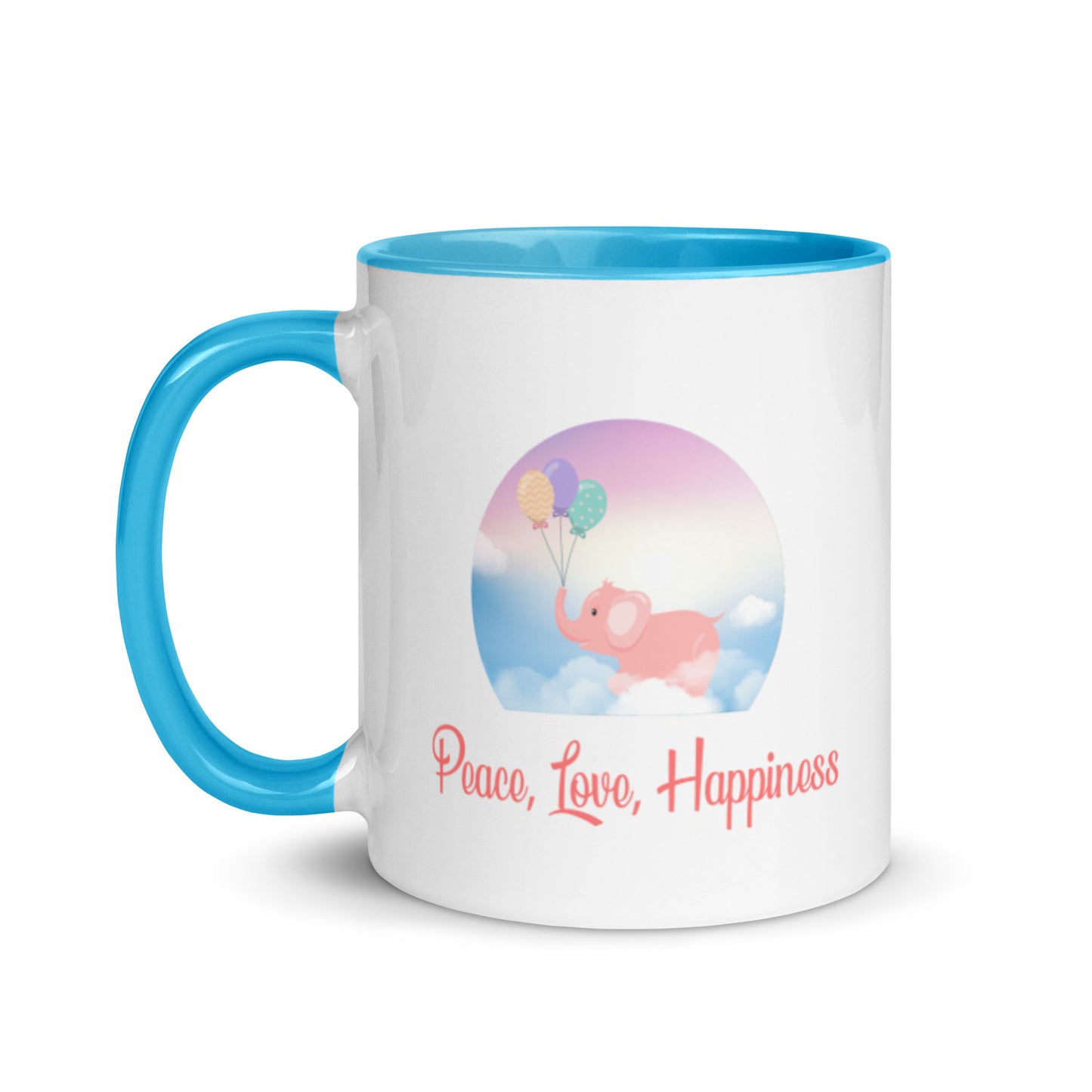 Peace, Love, Happiness Mug