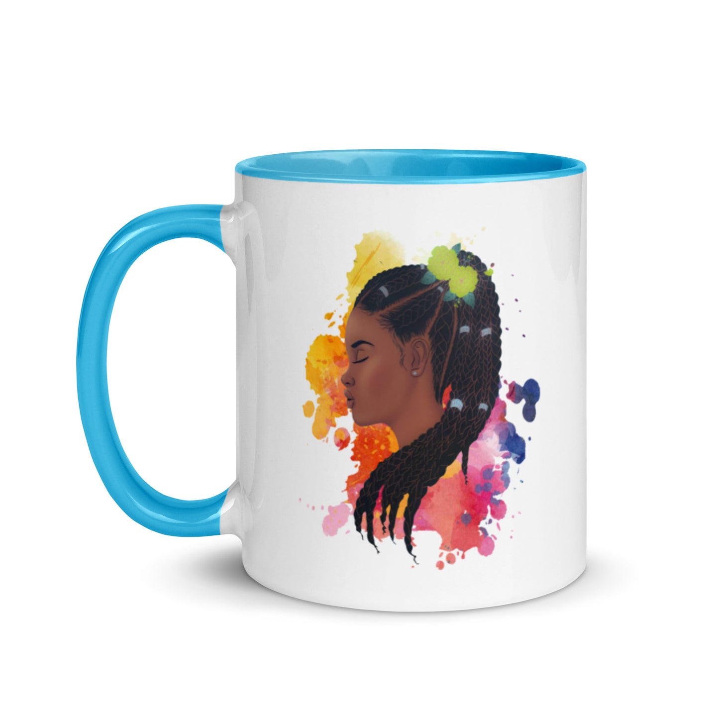 Beautiful Girl Mug with Color Inside