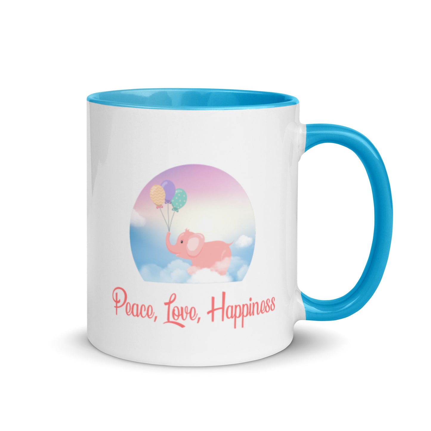 Peace, Love, Happiness Mug