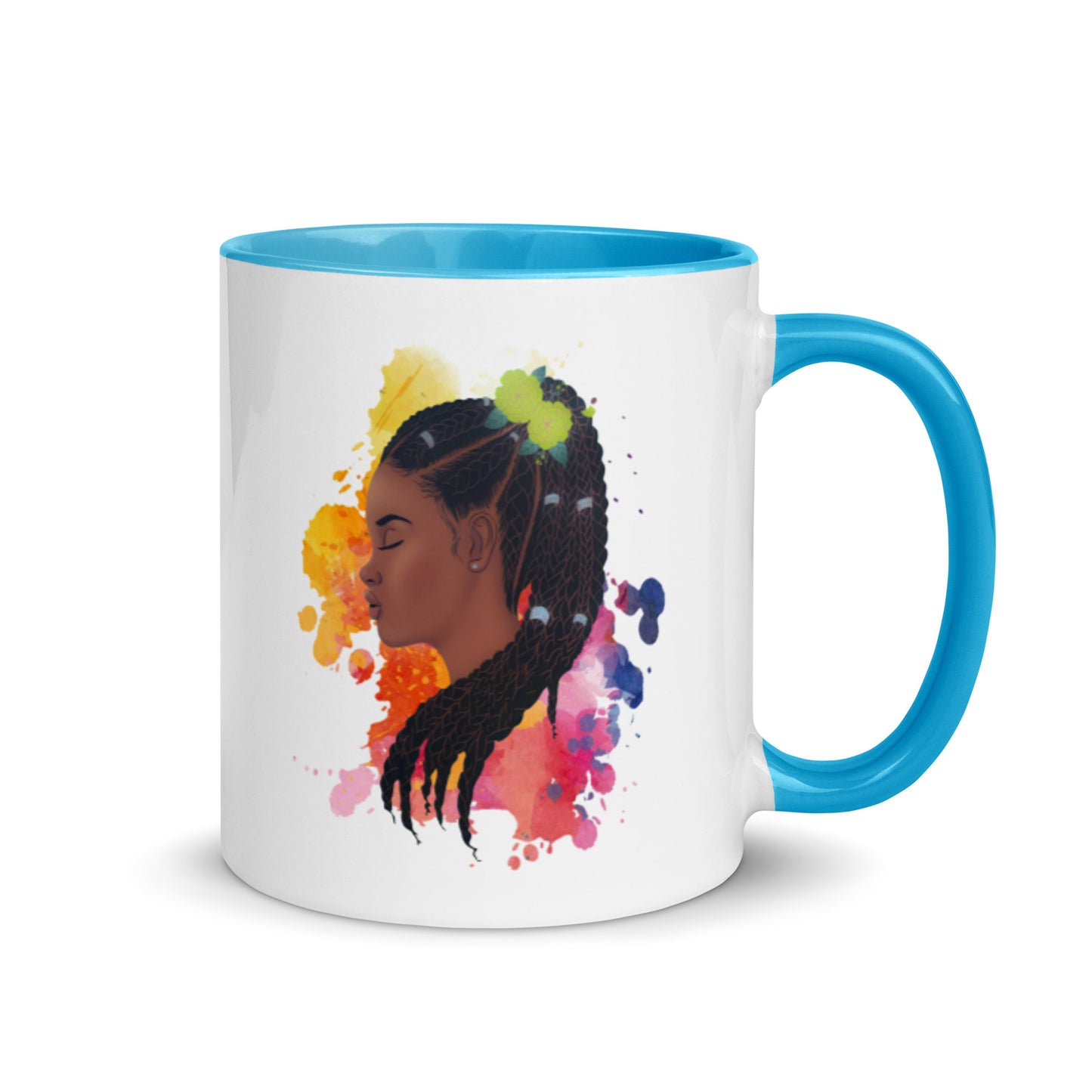 Beautiful Girl Mug with Color Inside
