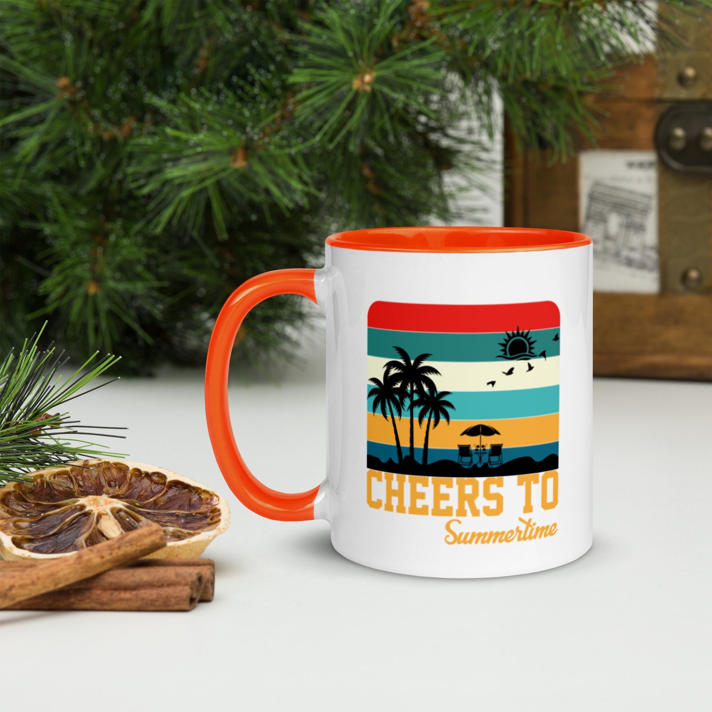 Cheers To Summertime Mug with Color Inside