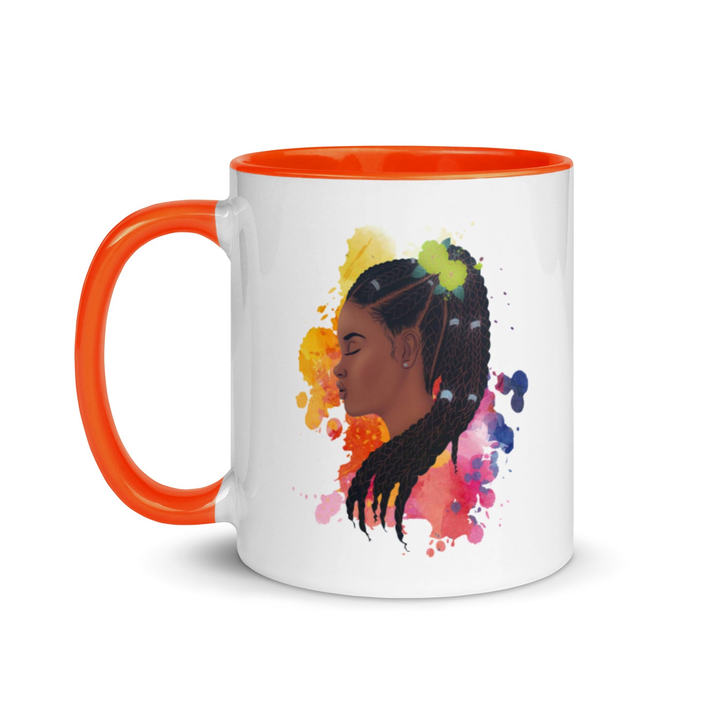 Beautiful Girl Mug with Color Inside