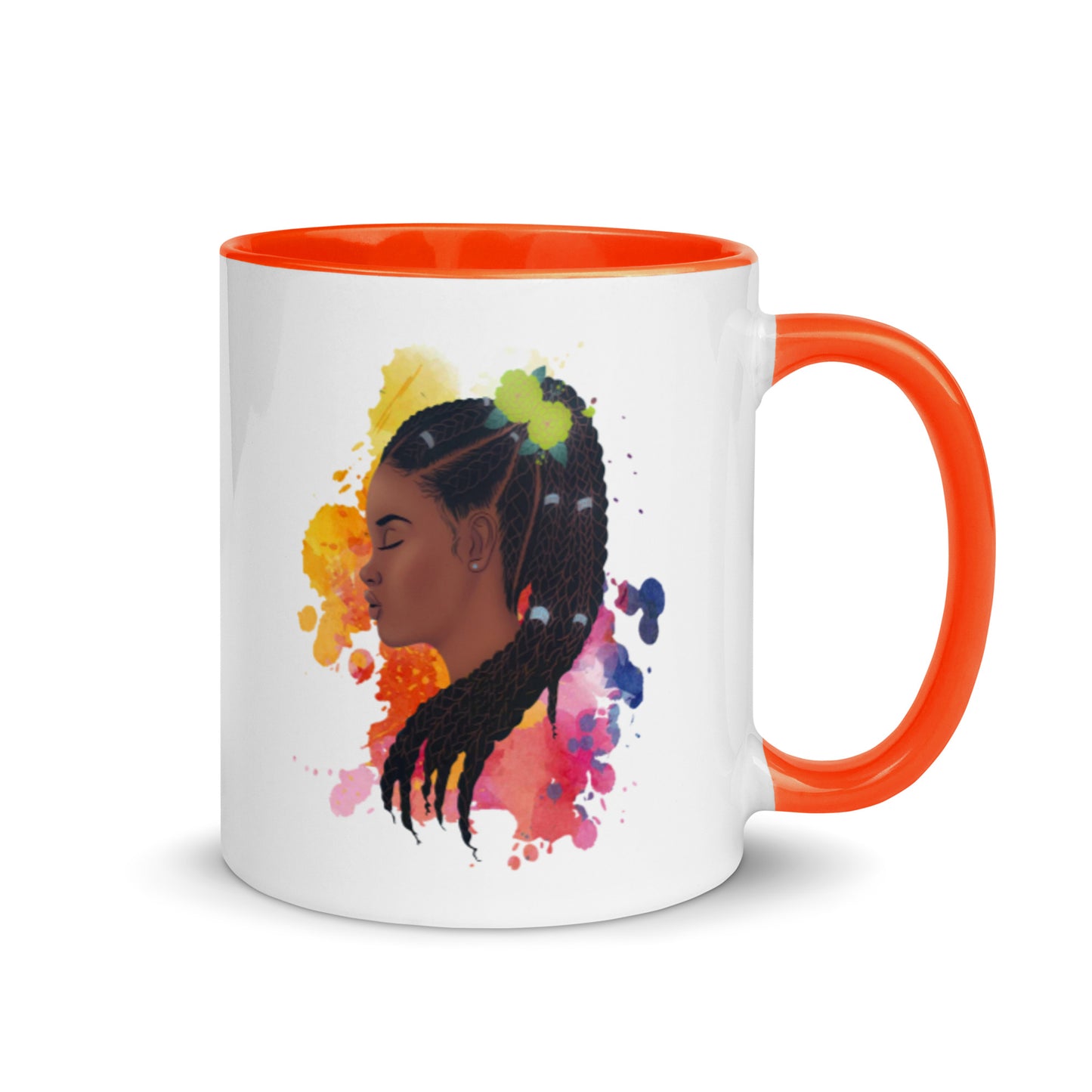 Beautiful Girl Mug with Color Inside