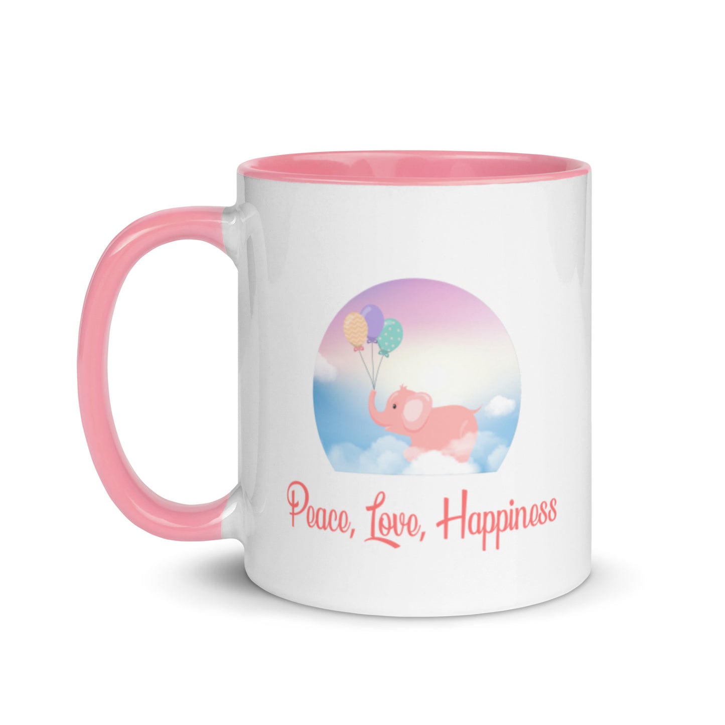 Peace, Love, Happiness Mug