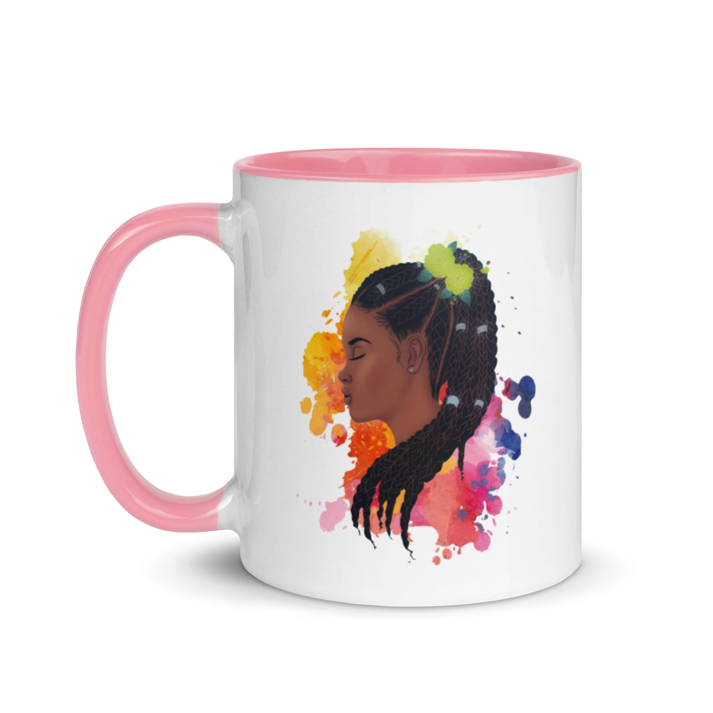 Beautiful Girl Mug with Color Inside