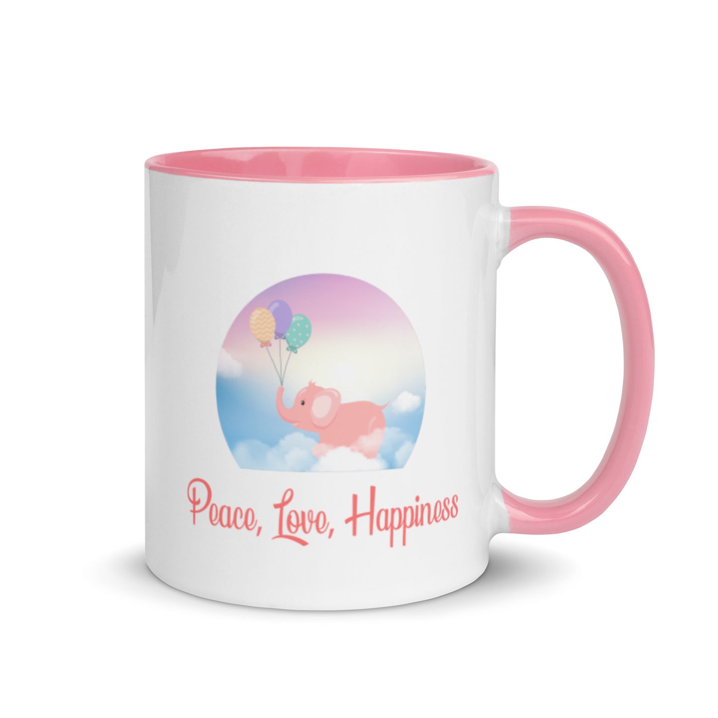 Peace, Love, Happiness Mug
