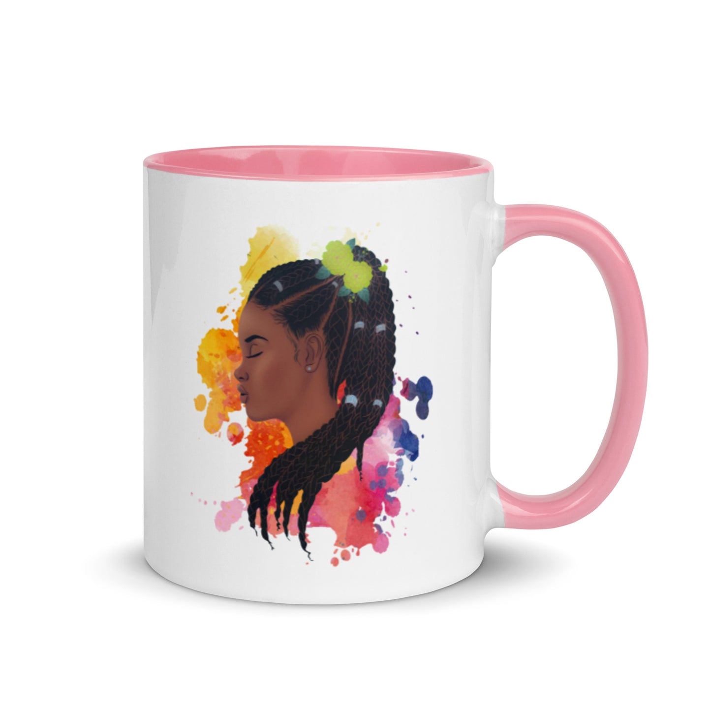 Beautiful Girl Mug with Color Inside