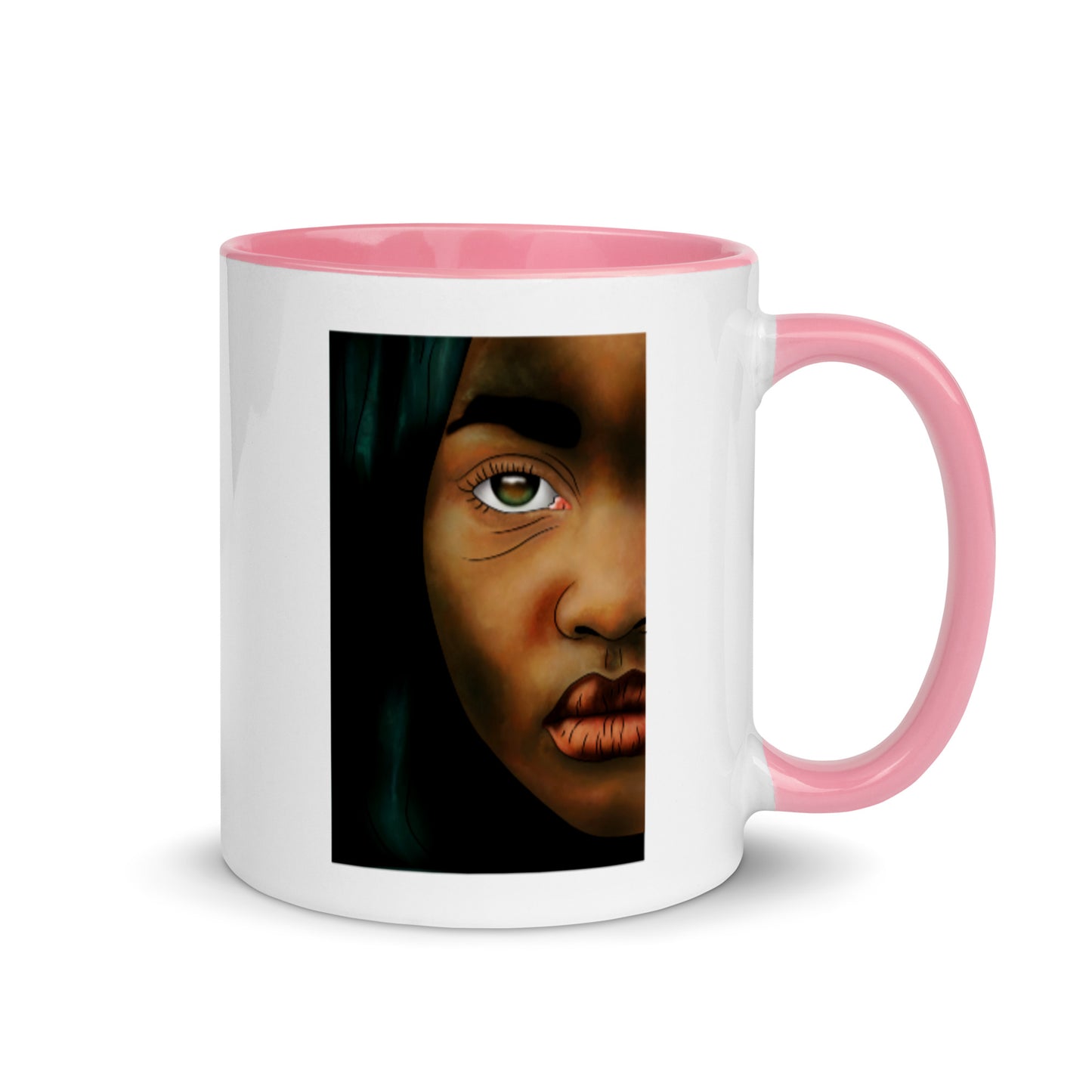 Surprised Girl Mug with Color Inside