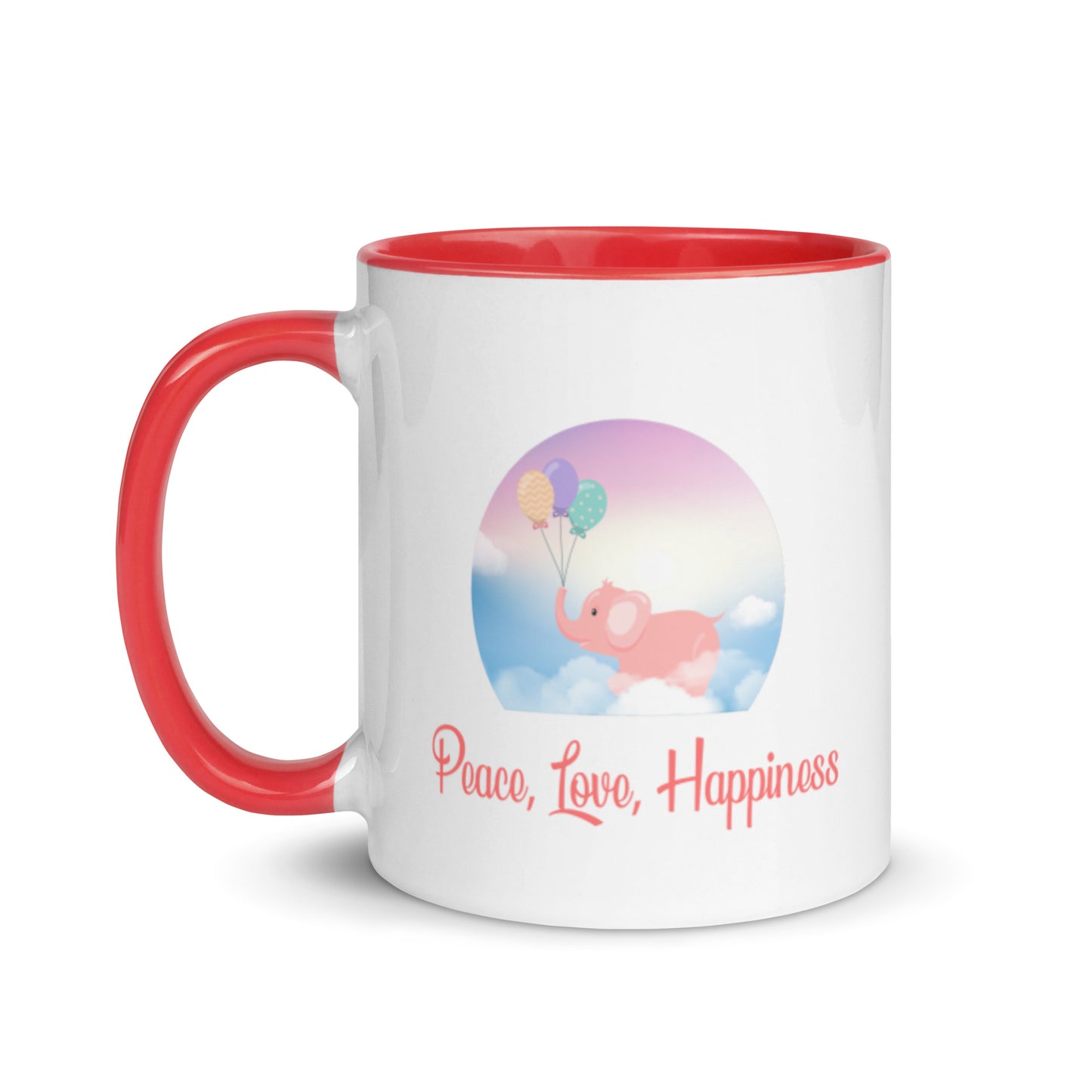 Peace, Love, Happiness Mug