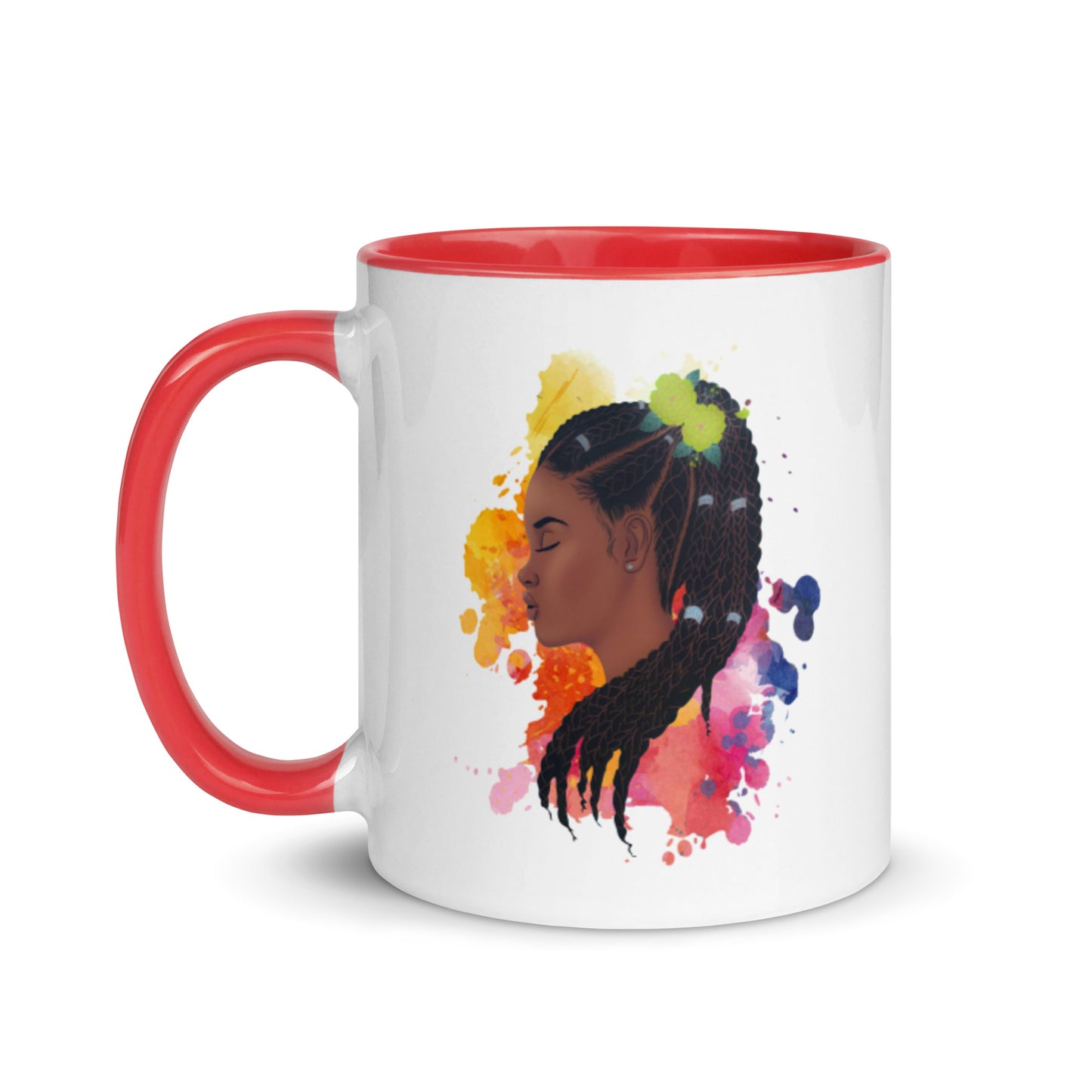Beautiful Girl Mug with Color Inside
