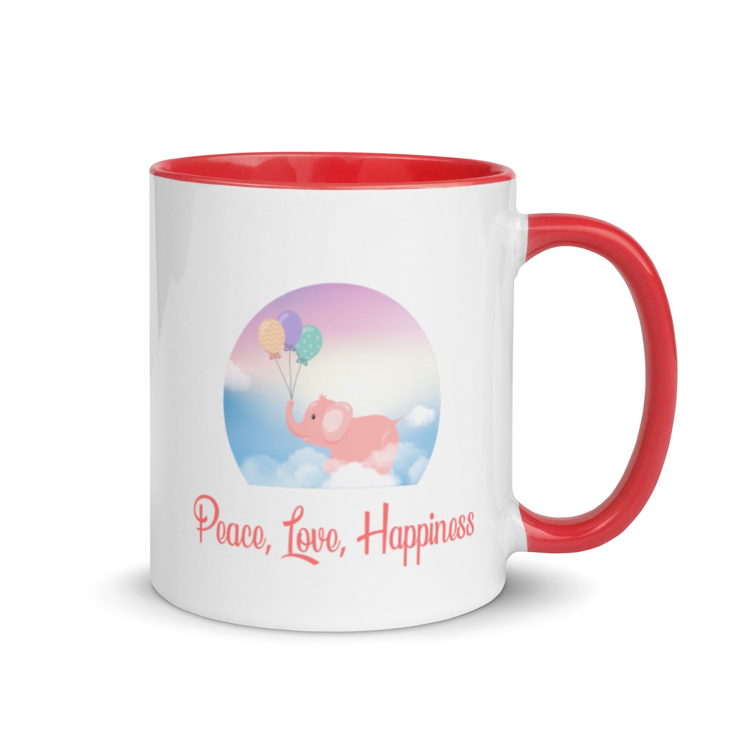 Peace, Love, Happiness Mug