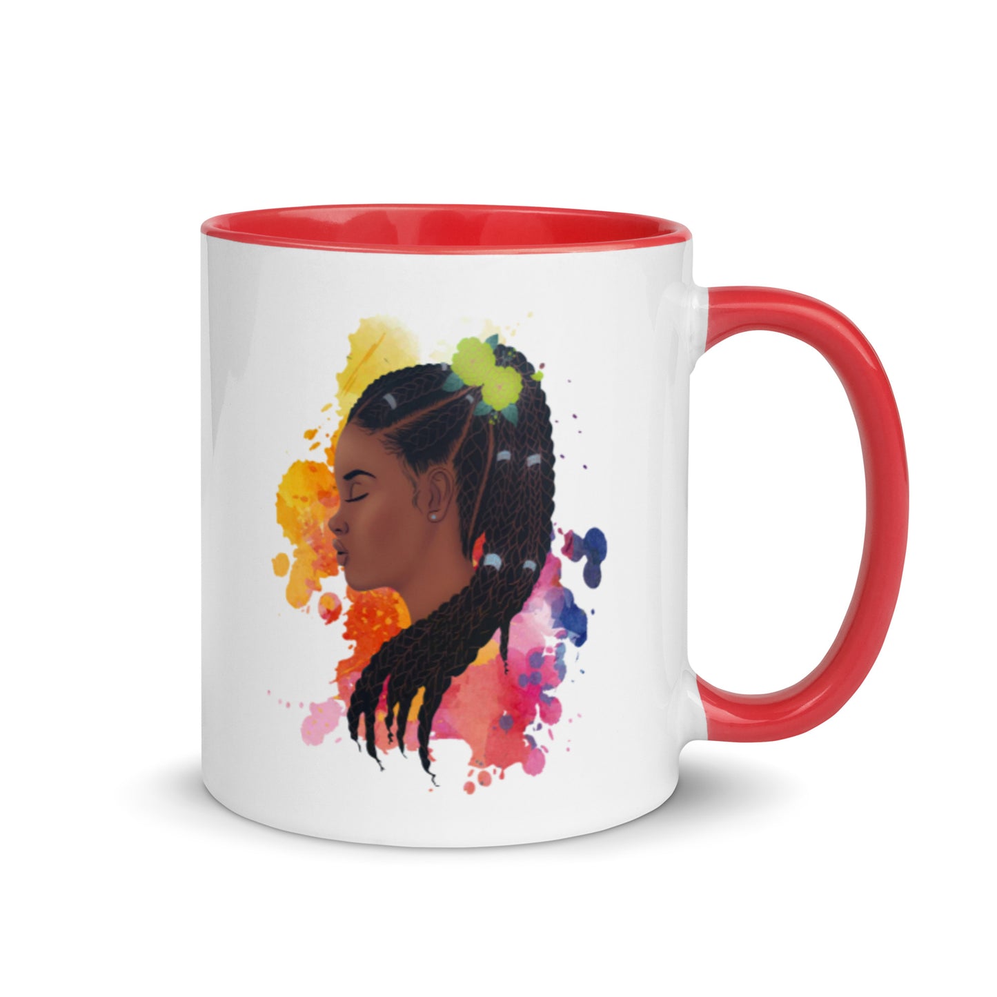 Beautiful Girl Mug with Color Inside