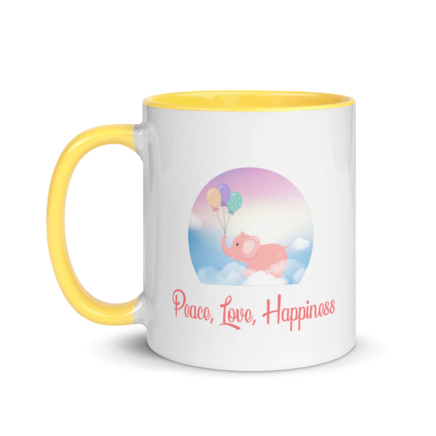 Peace, Love, Happiness Mug