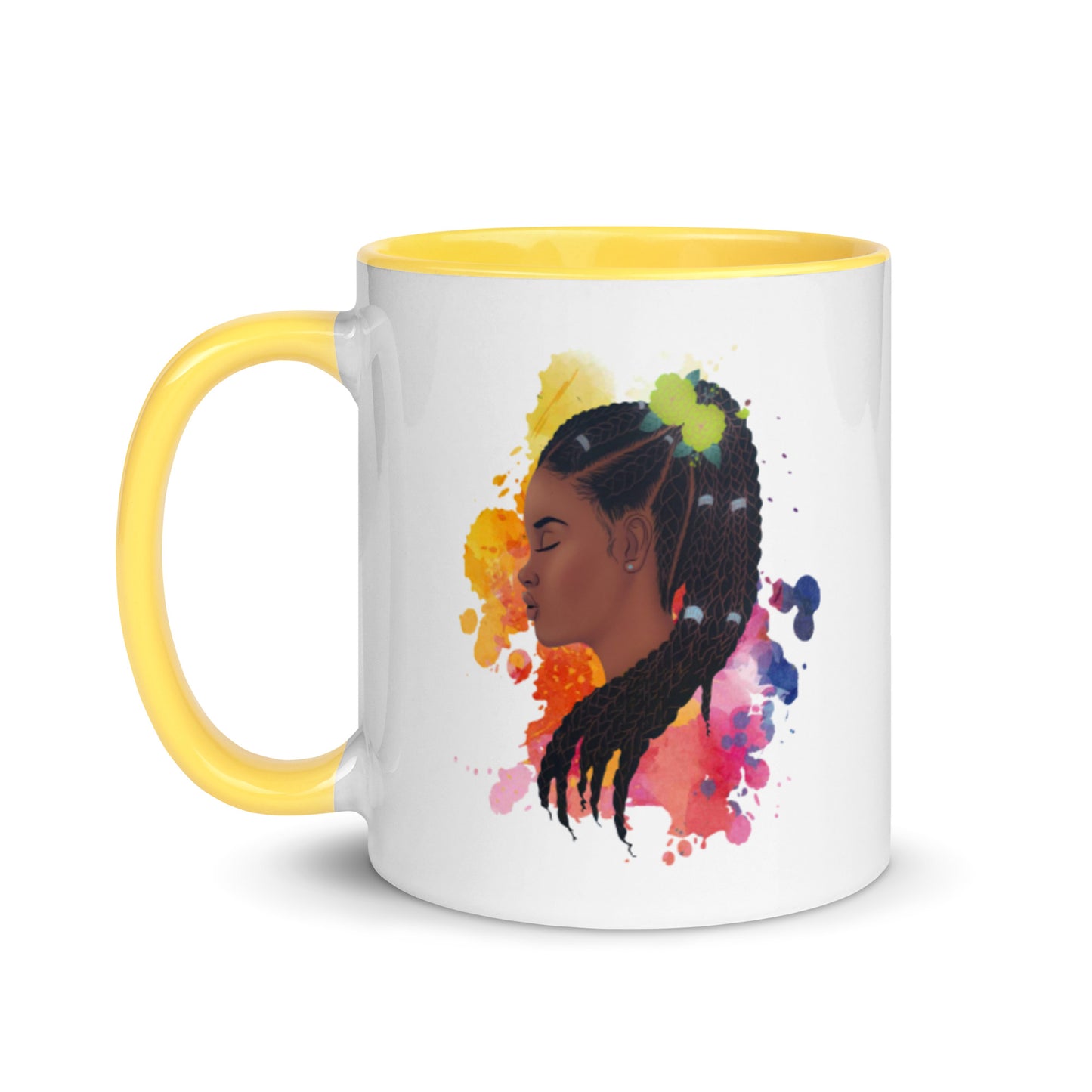 Beautiful Girl Mug with Color Inside