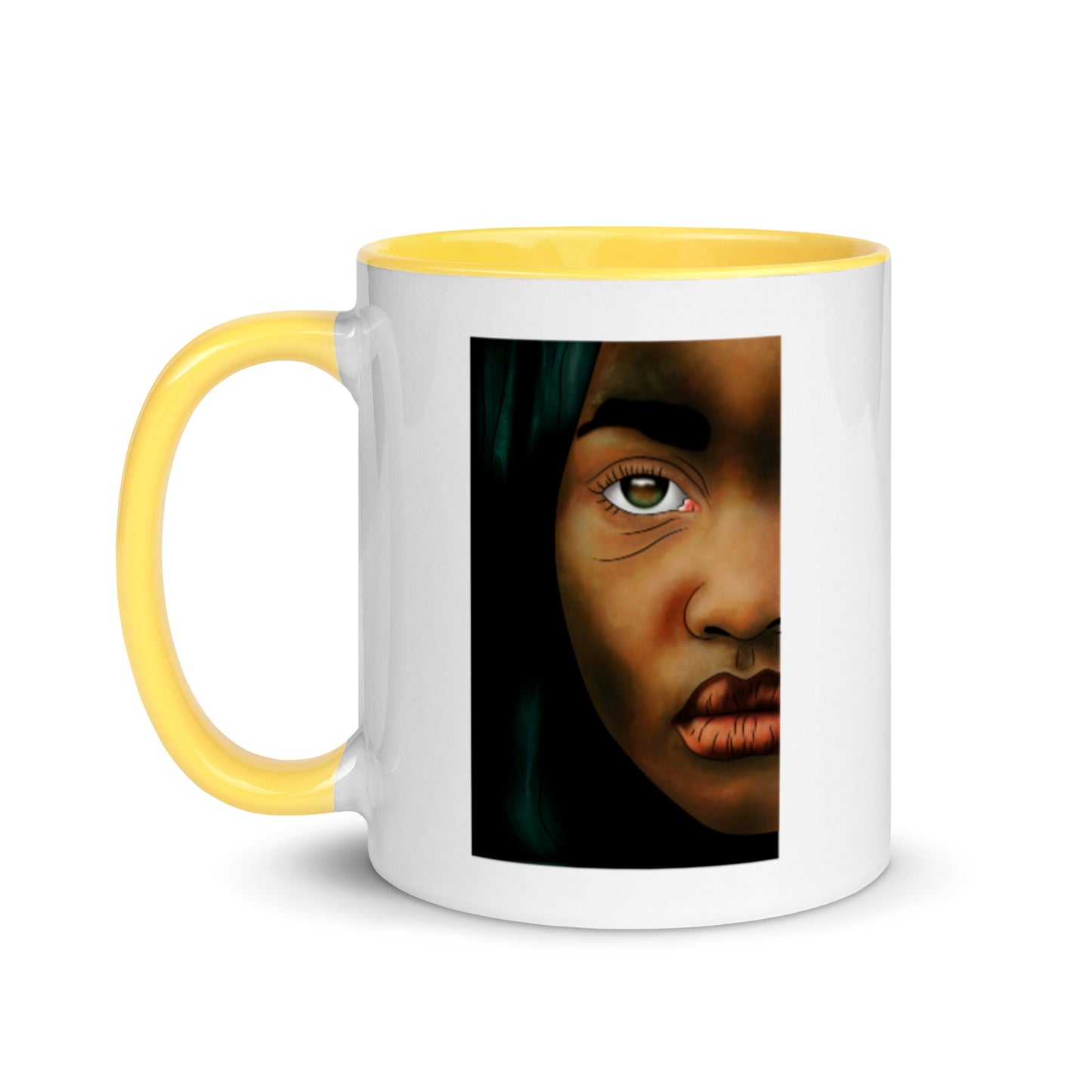 Surprised Girl Mug with Color Inside