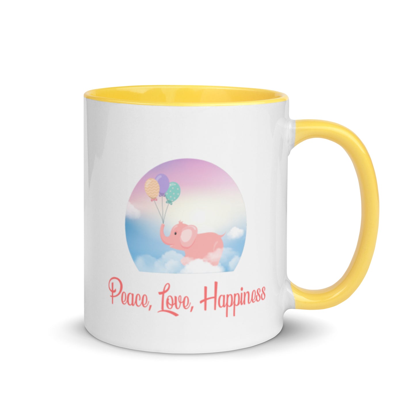 Peace, Love, Happiness Mug
