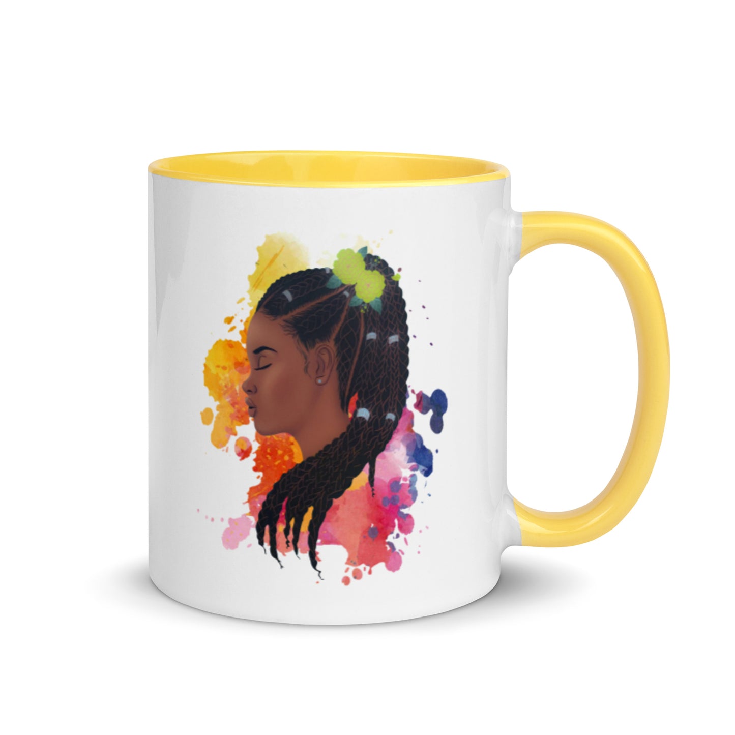 Beautiful Girl Mug with Color Inside