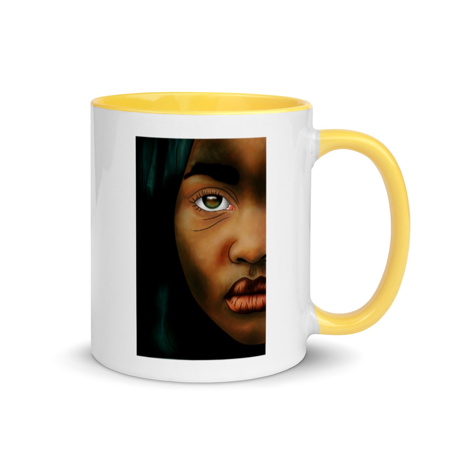 Surprised Girl Mug with Color Inside