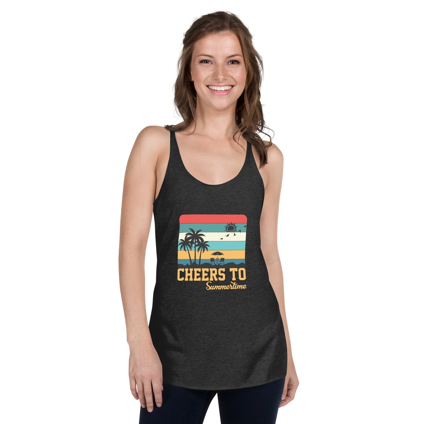 Cheers To Summertime Women's Racerback Tank
