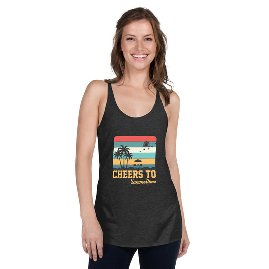 Cheers To Summertime Women's Racerback Tank