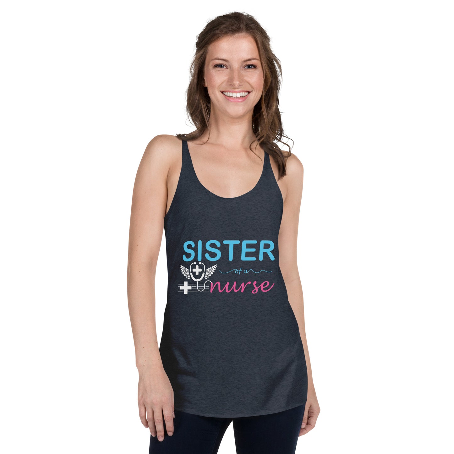 Sister Of A Nurse Women's Racerback Tank