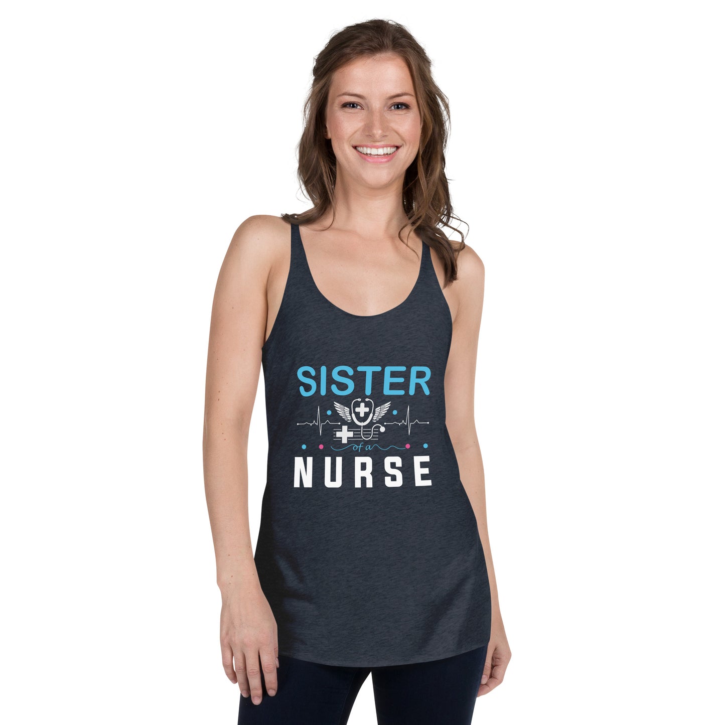 Sister Of A Nurse Women's Racerback Tank