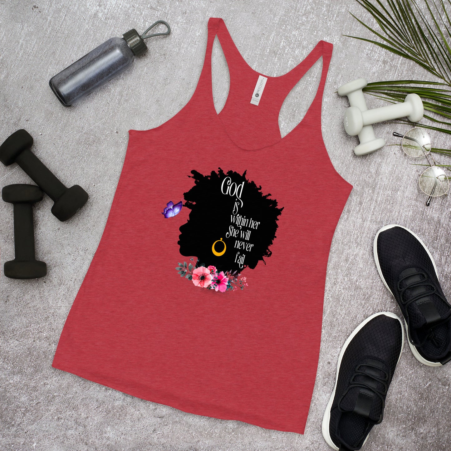 God Is Within Her She Will Never Fail Women's Racerback Tank