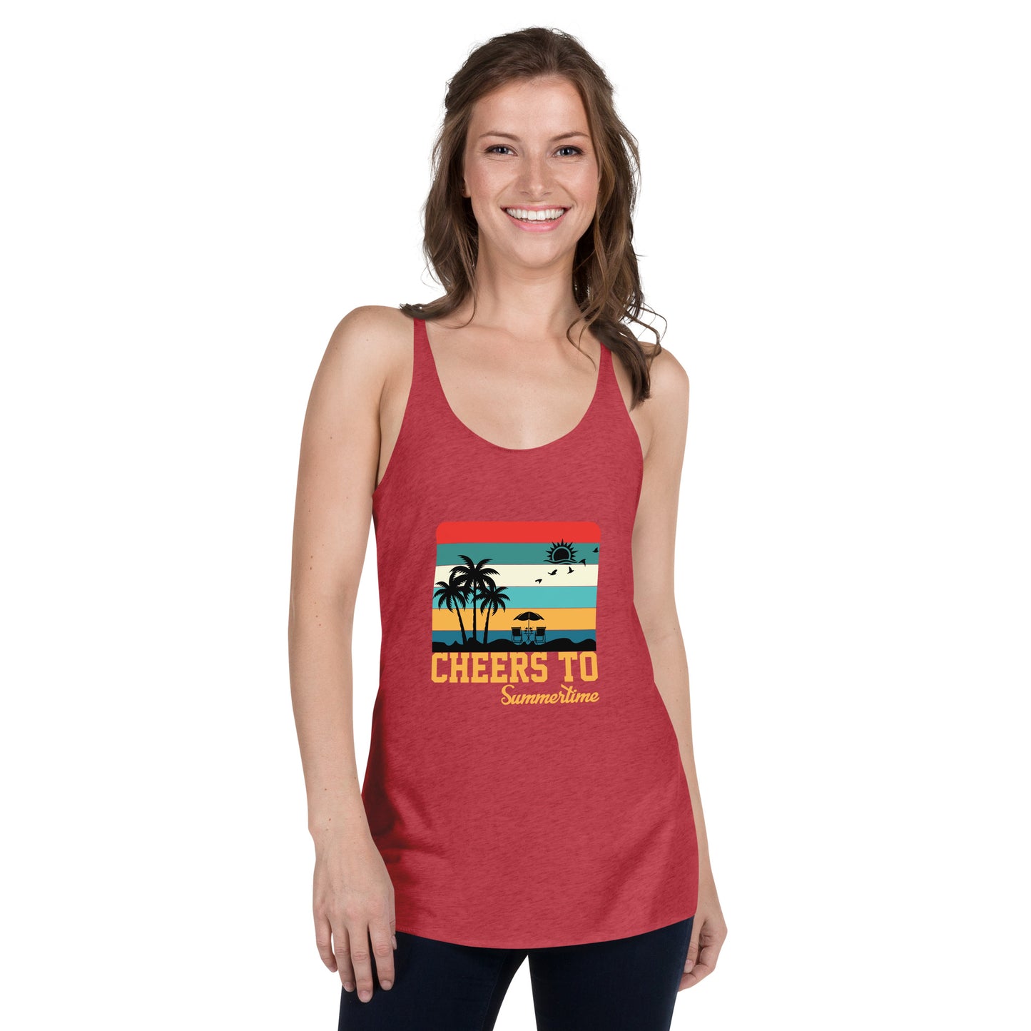 Cheers To Summertime Women's Racerback Tank