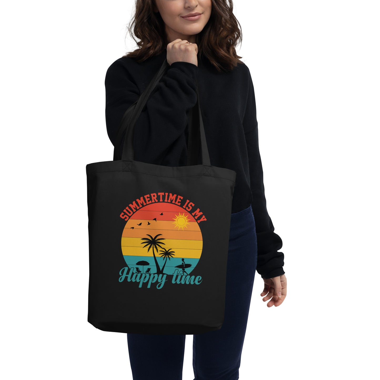 Summertime Is My Happy Time Tote Bag