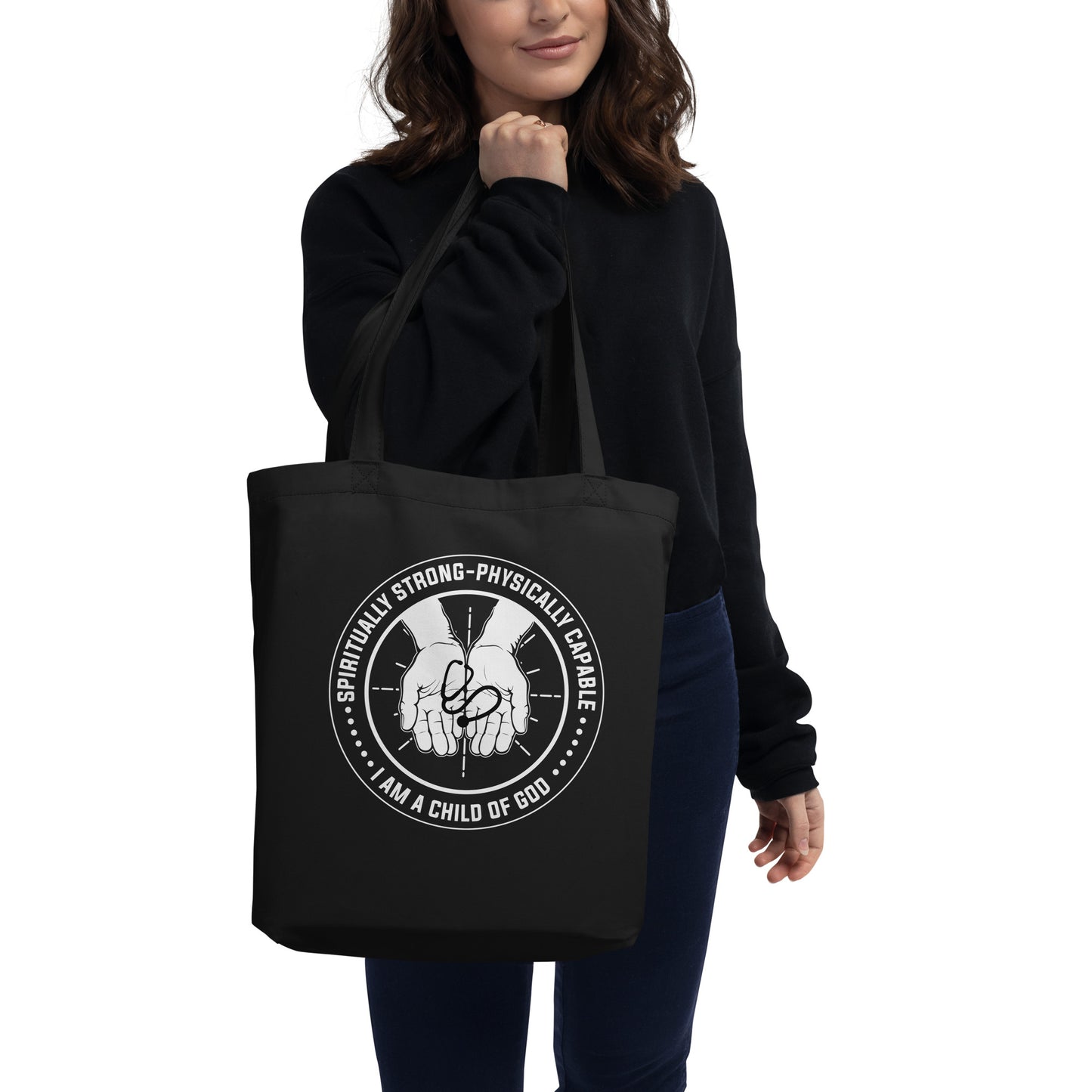 Spiritually Strong Physically Cable Tote Bag