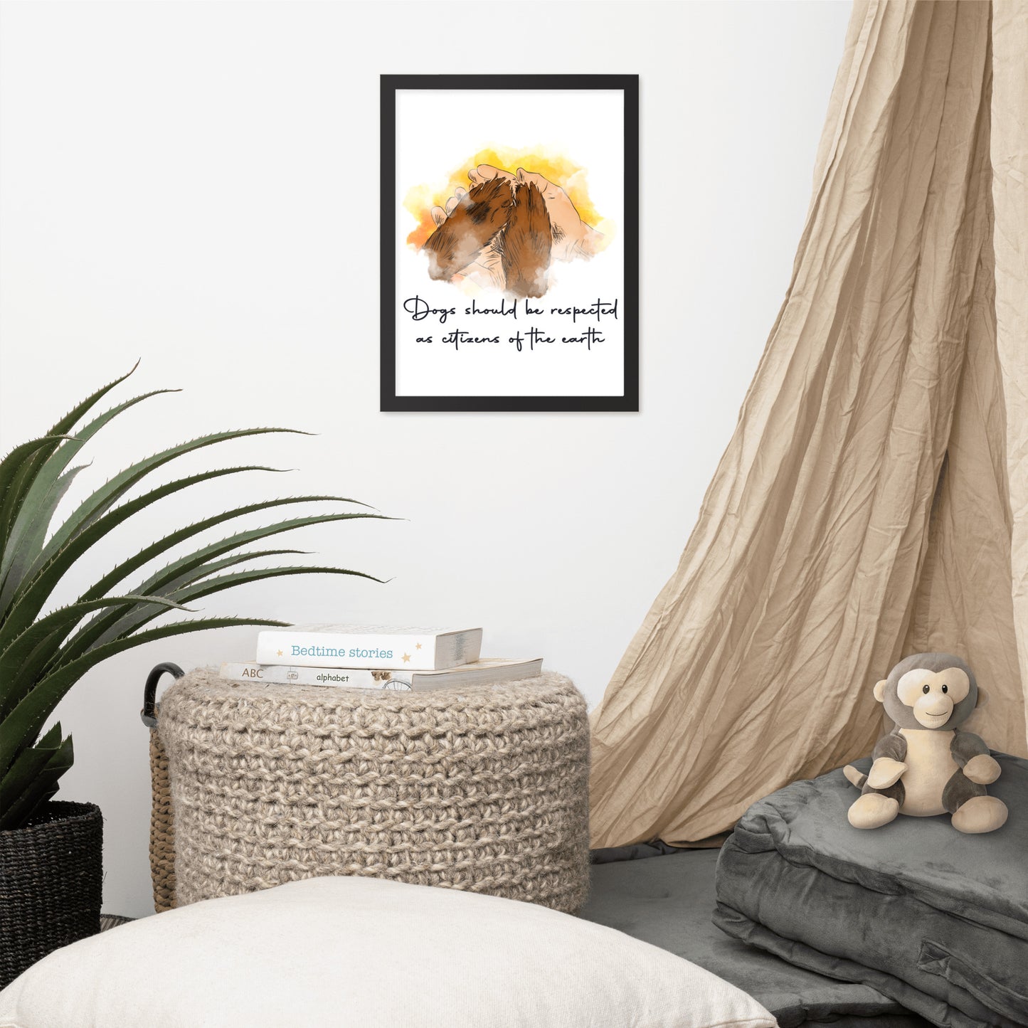 Dogs Should Be Respected Framed poster