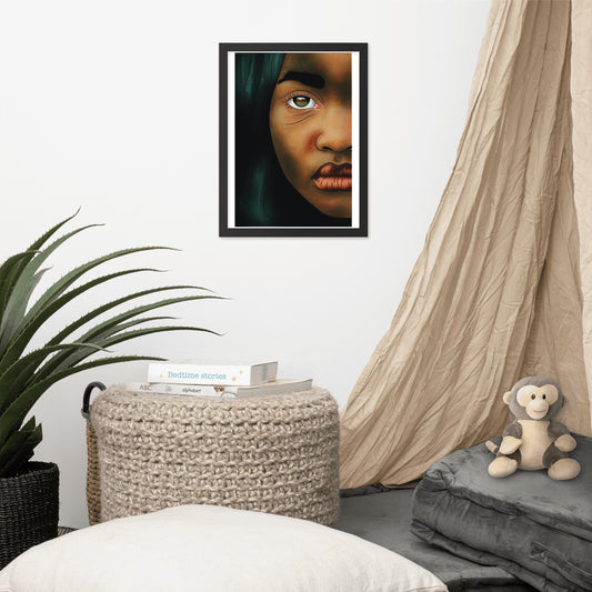 Surprised Girl Framed poster