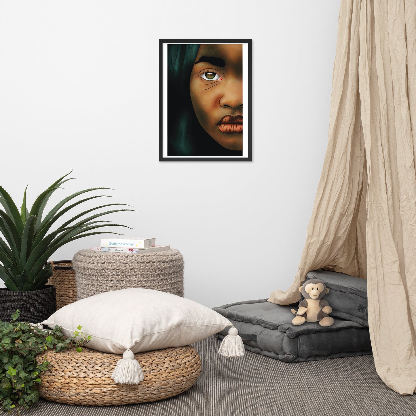 Surprised Girl Framed poster