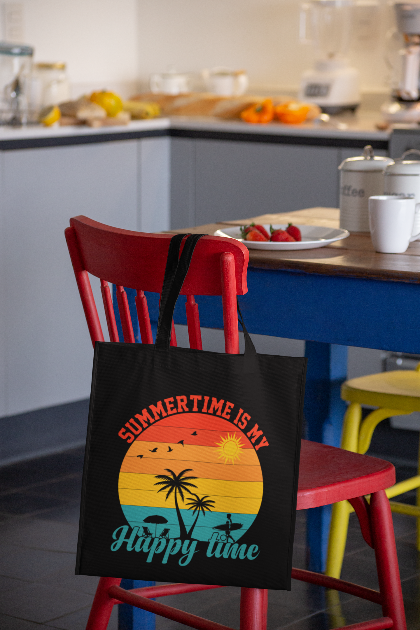 Summertime Is My Happy Time Tote Bag