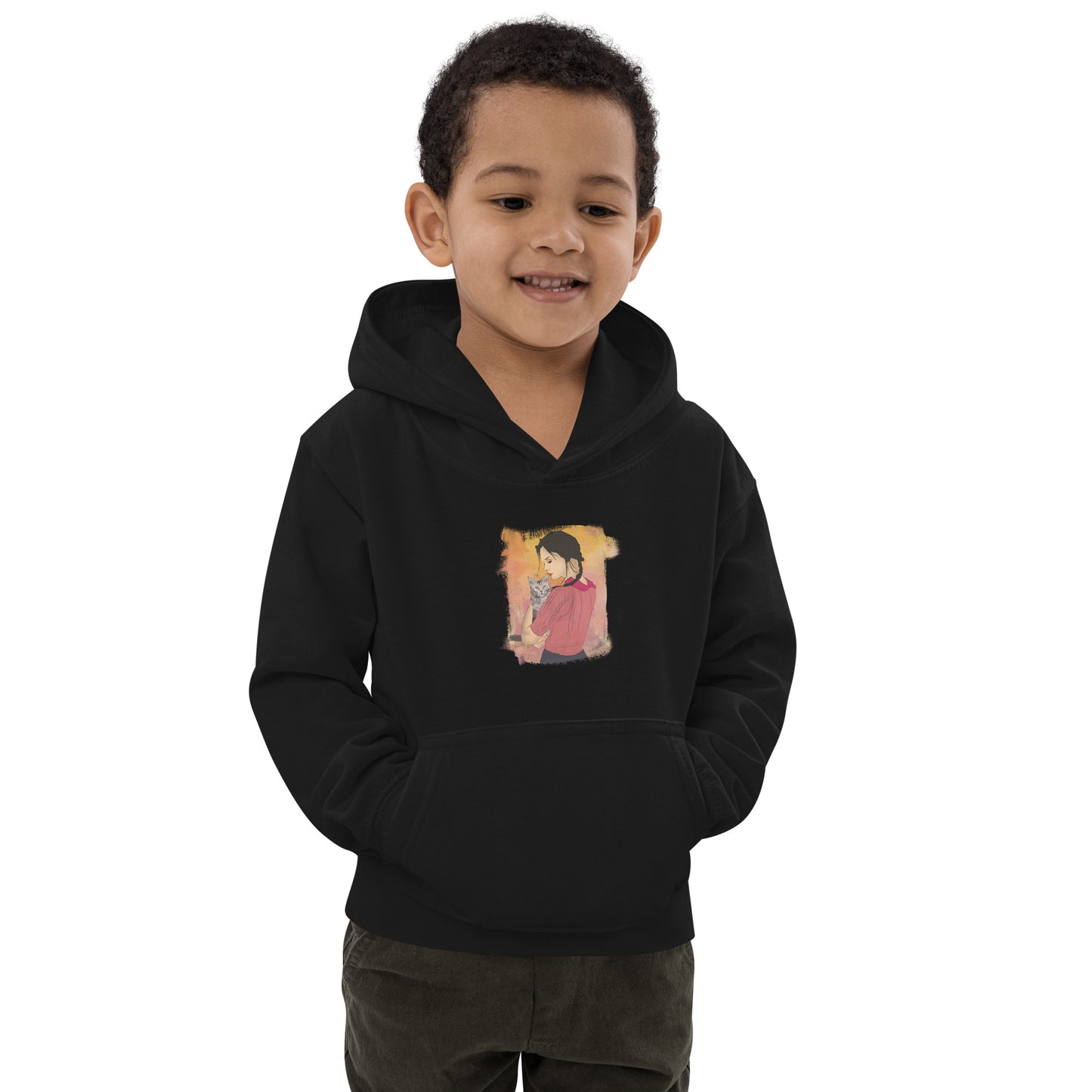 Girls With Cat Kids Hoodie