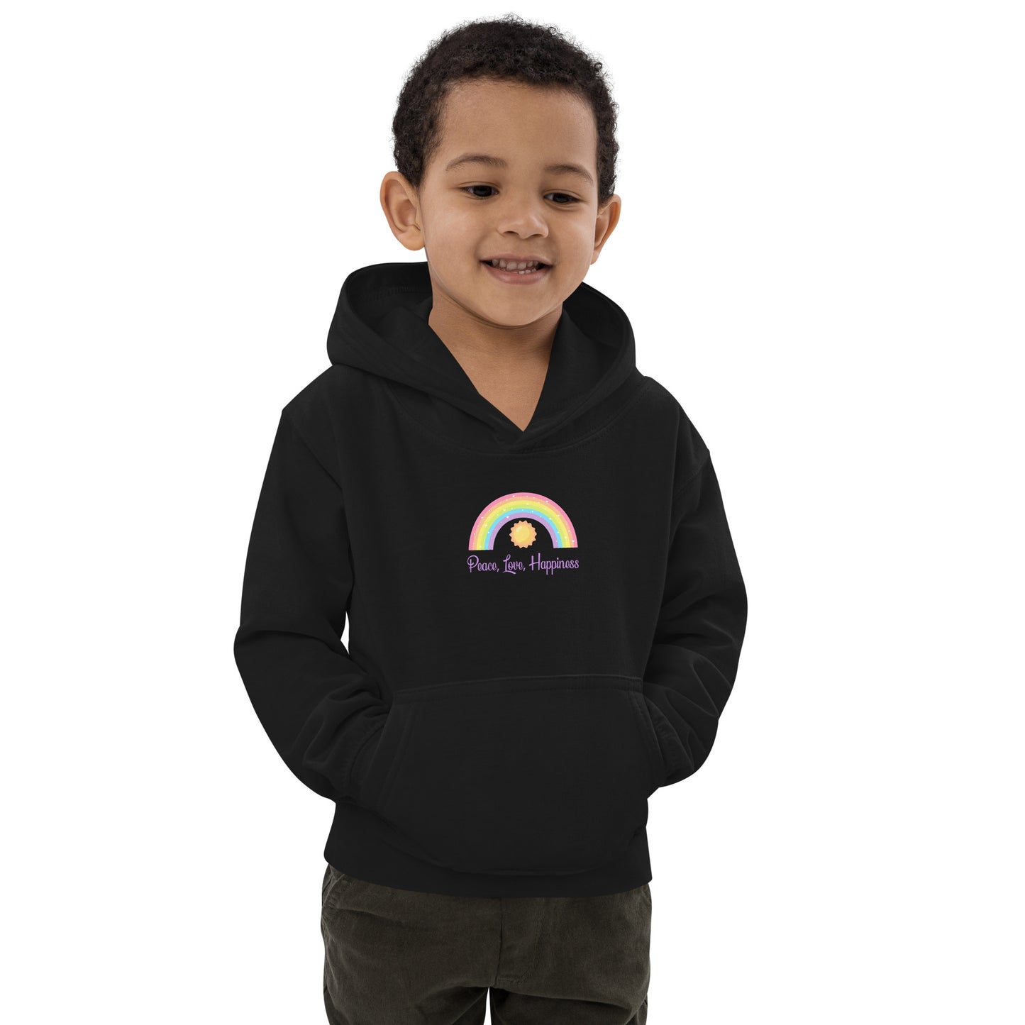 Peace, Love, Happiness Kids Hoodie